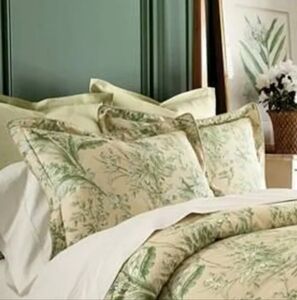 Ralph Lauren Home Grand Isle  King Floral Fine Cotton Print w/ Jute Edge *PAIR*